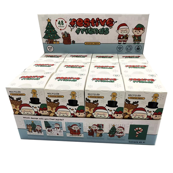 48pc Recycled Kids Jigsaw Puzzle - Christmas Festive Friends XJIG05-0