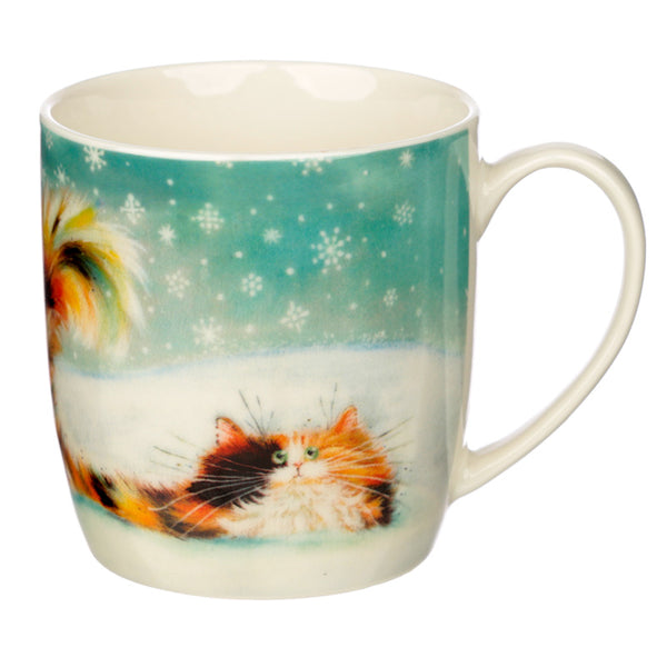 Christmas Porcelain Mug - Kim Haskins Ginger Cat XMUG55