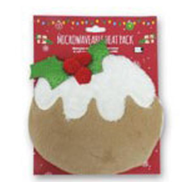 Christmas Pudding Round Microwavable Plush Wheat and Lavender Heat Pack XWARM86
