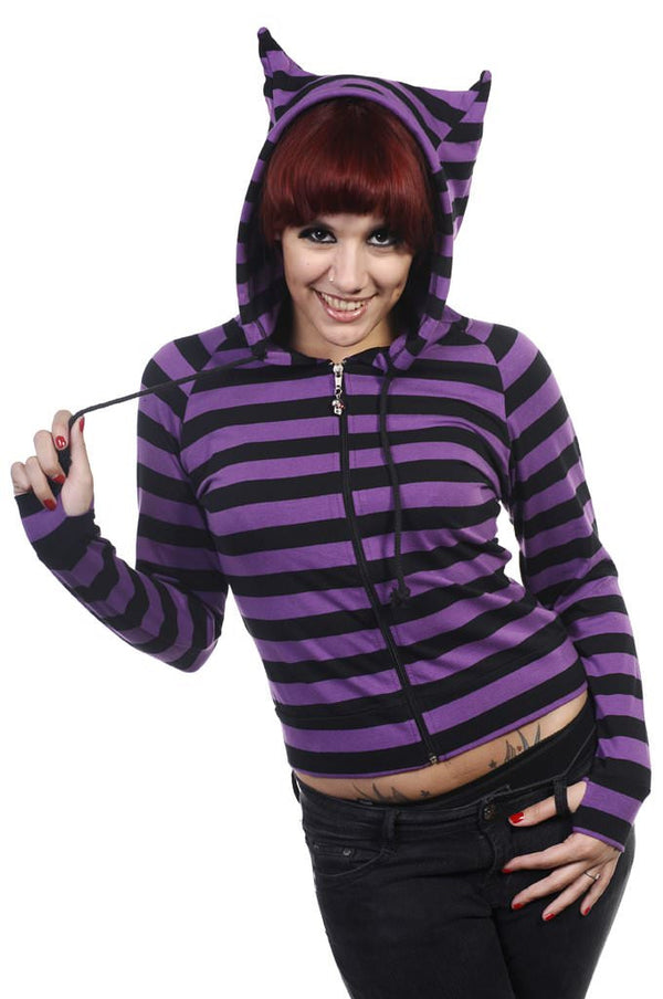 Banned Apparel - Cat Ears Striped Hoodie - Transfer inalps Nötsch im Gailtal