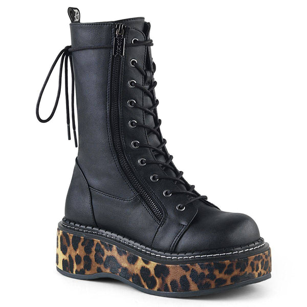 Demonia - Women's Punk Mid-Calf High Lace-Up Emily Boots
