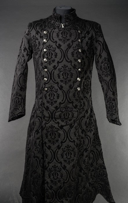 Dracula Clothing - Gothic Brocade Steampunk Naval Officer Coat