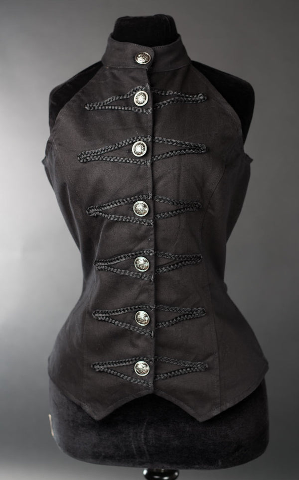 Dracula Clothing - Gothic Steampunk Female Military Vest