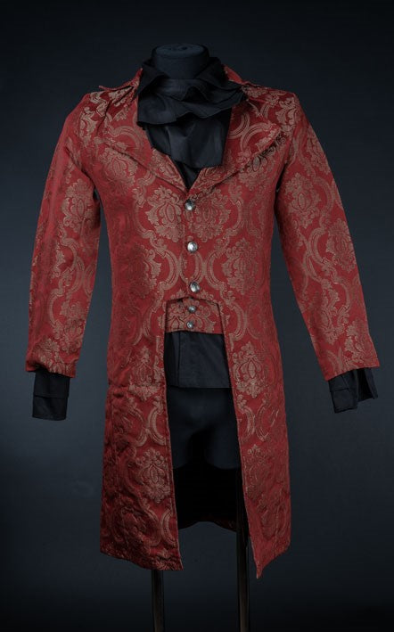 Dracula Clothing - Gothic Steampunk Red Royal Tailcoat