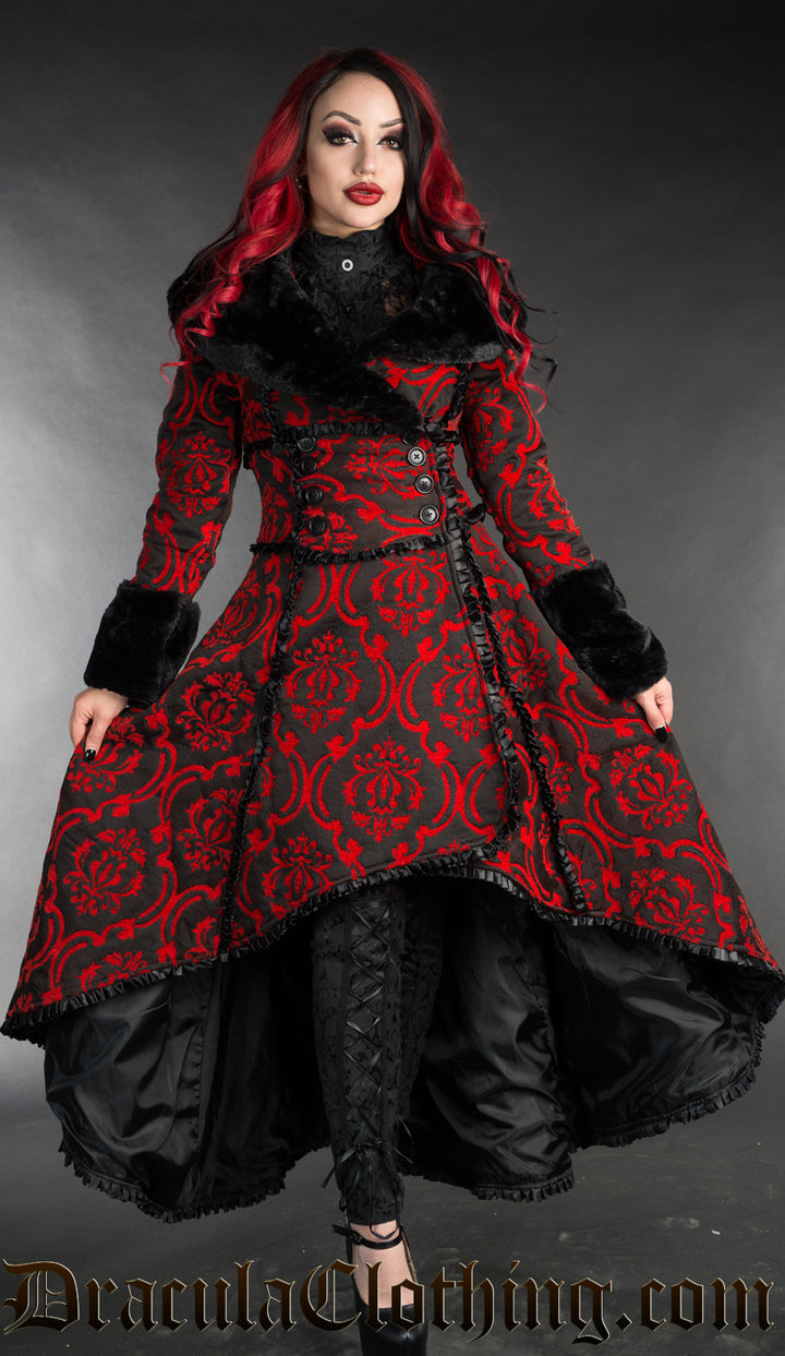 Red Evil Queen Coat Open