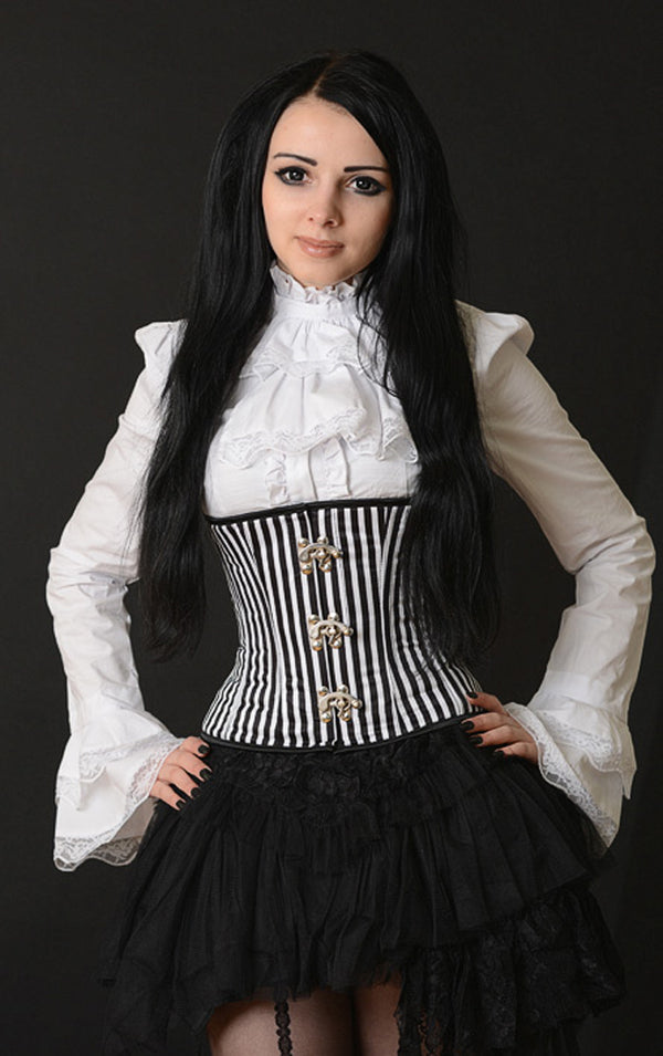 Dracula Clothing - Steampunk Striped Clasp Corset